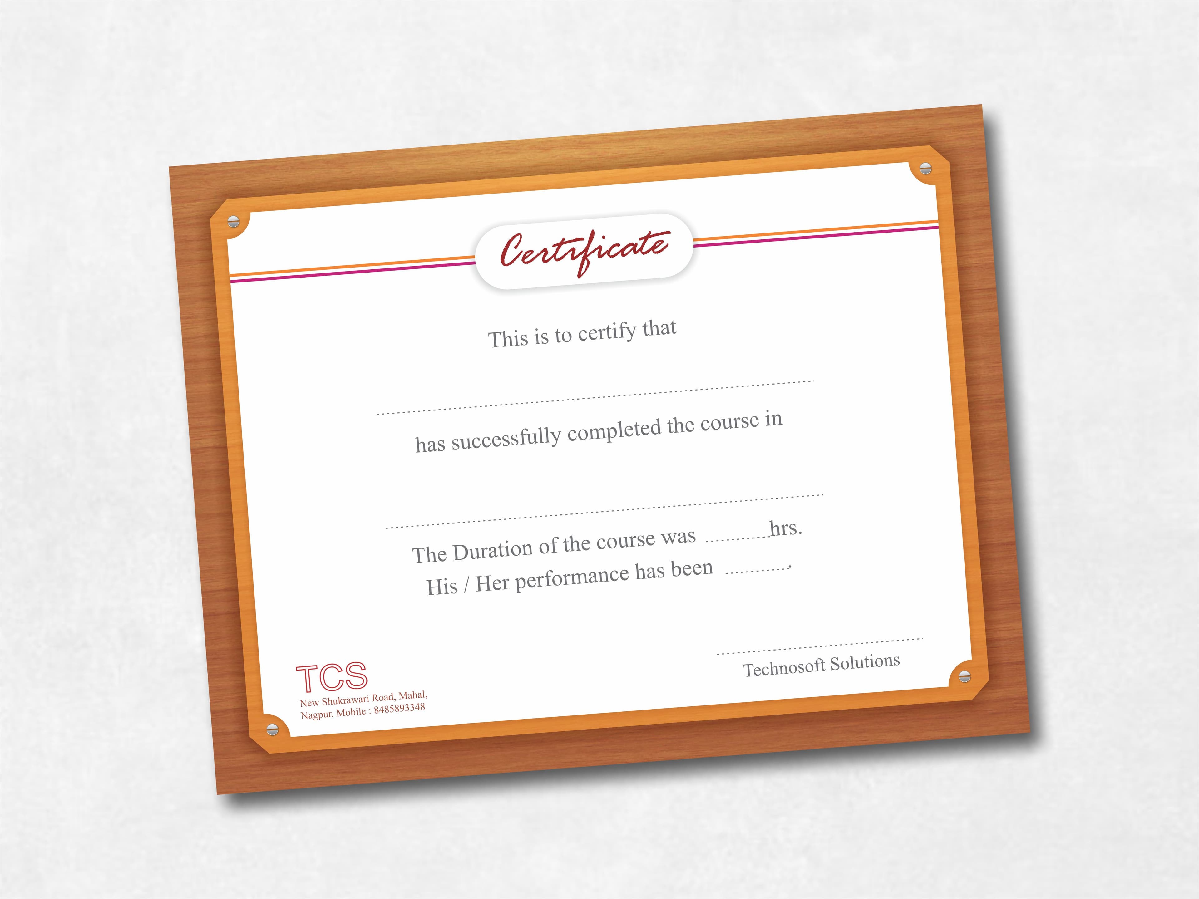 Certificate — sample 10