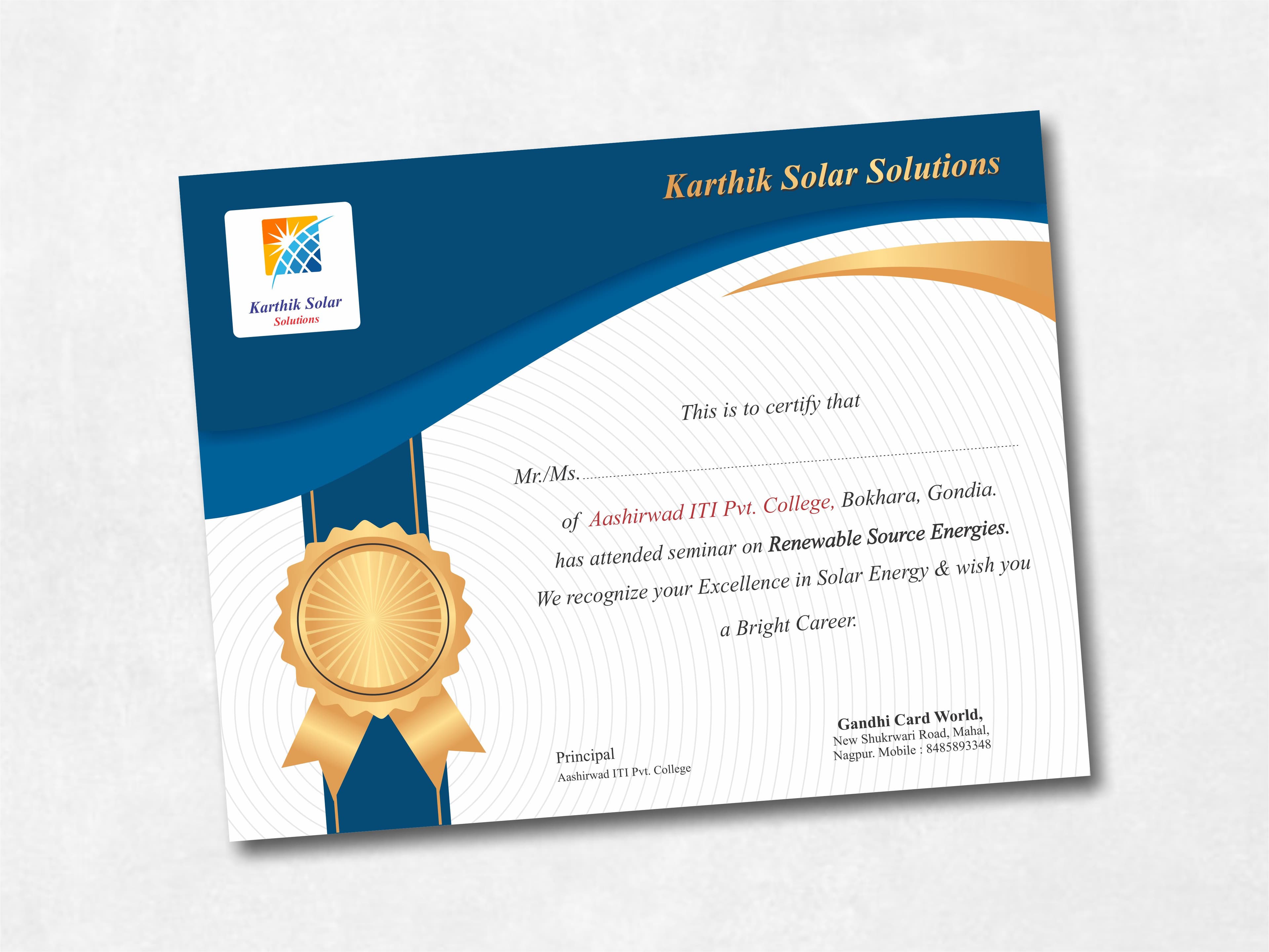 Certificate — sample 6