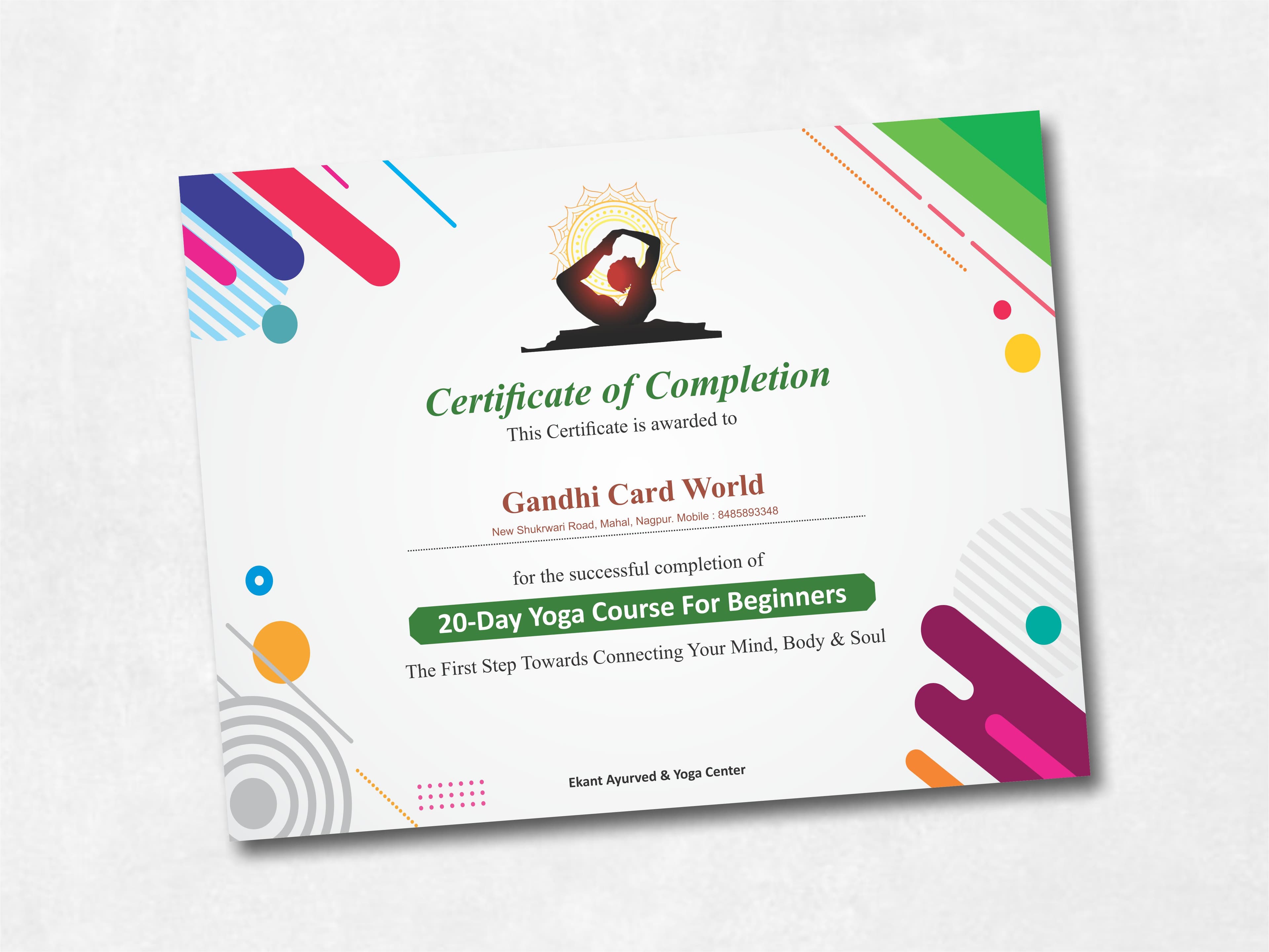 Certificate — sample 3