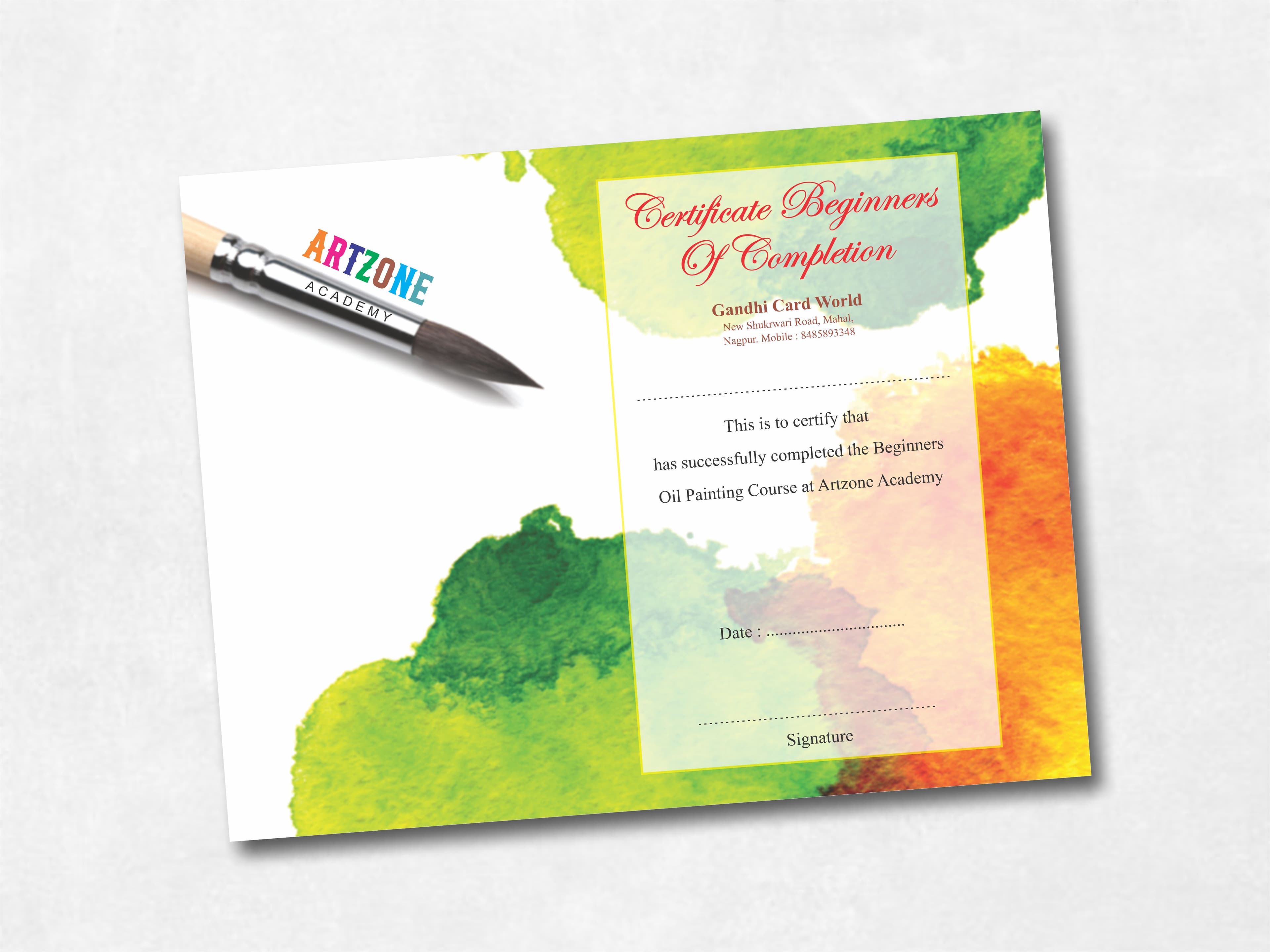 Certificate — sample 2