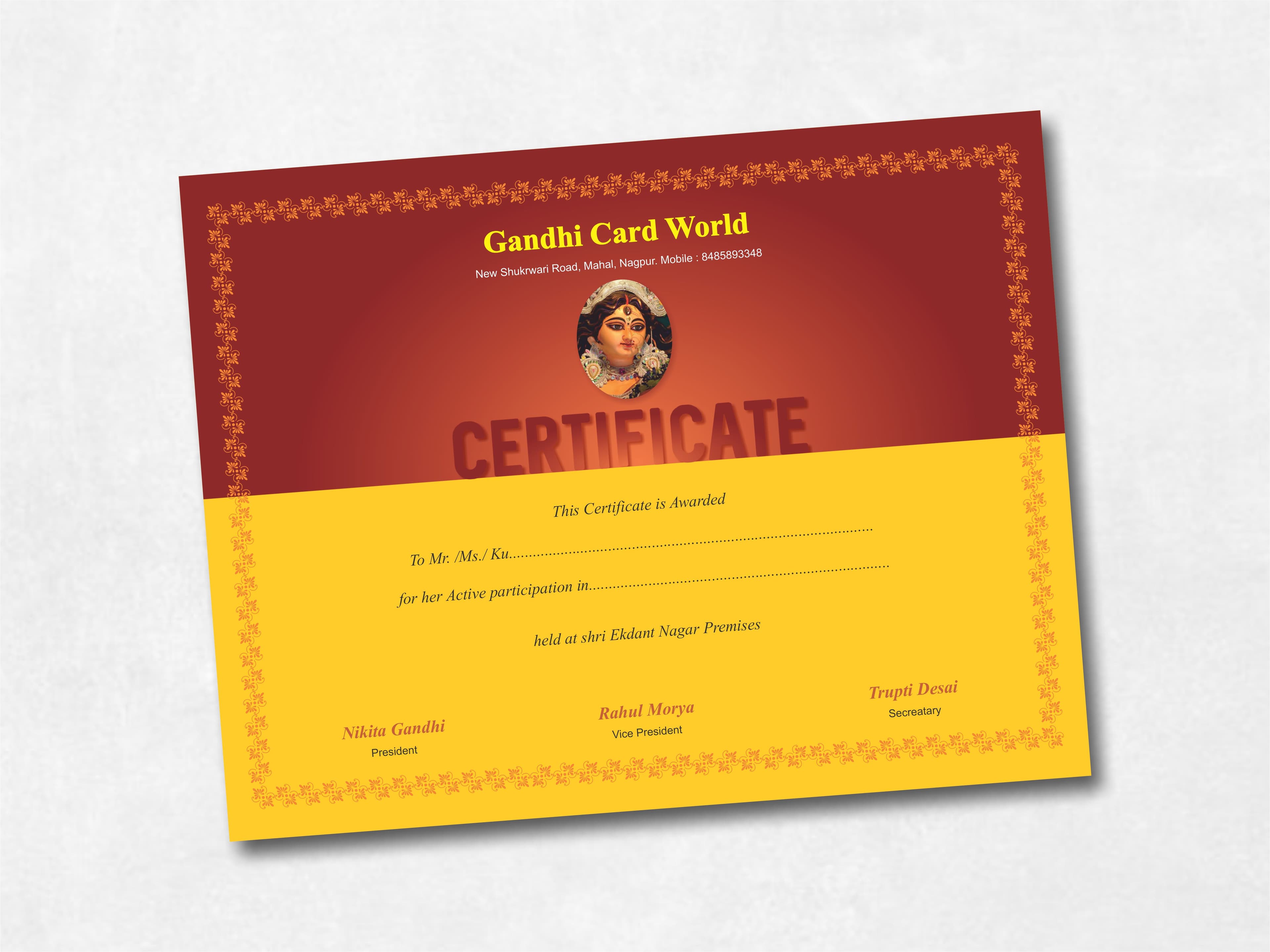 Certificate
