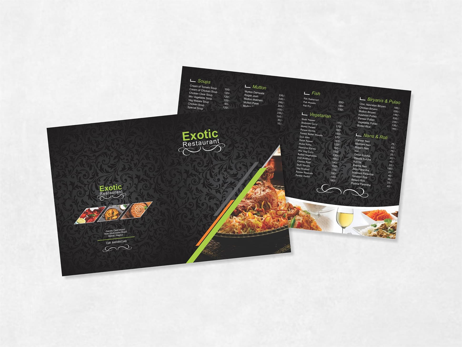 Menu Card — sample 10